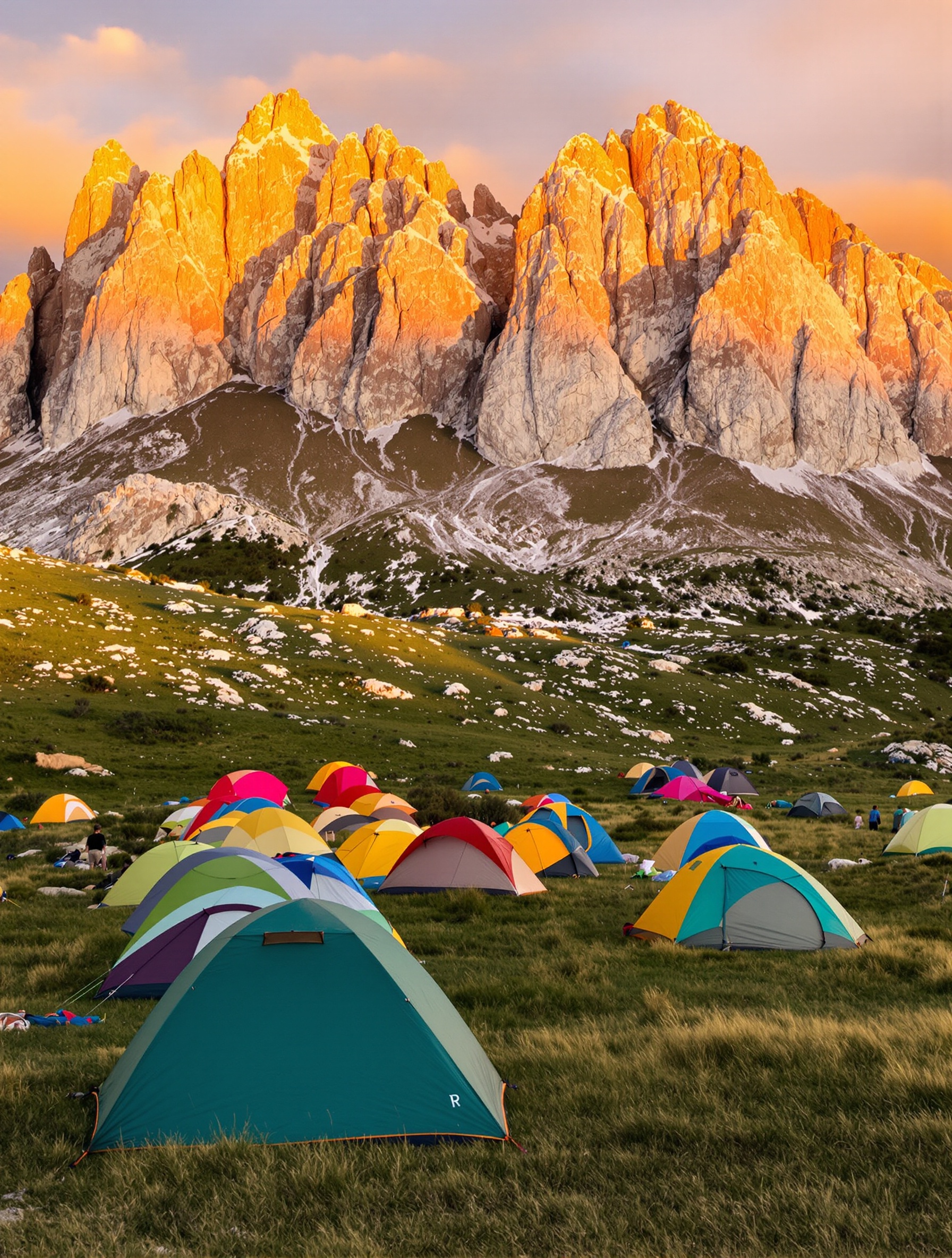 Illustration d'une aire de bivouac près d'un refuge du GR20