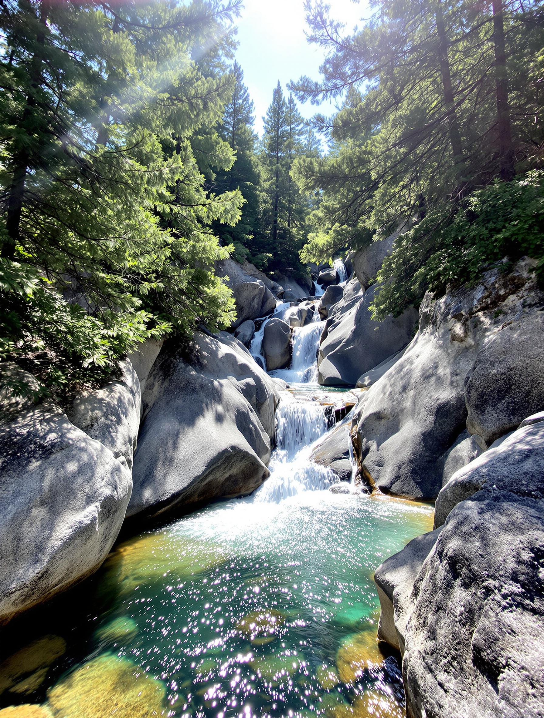 Les cascades des Anglais près de Vizzavona – vasques cristallines et forêt paisible