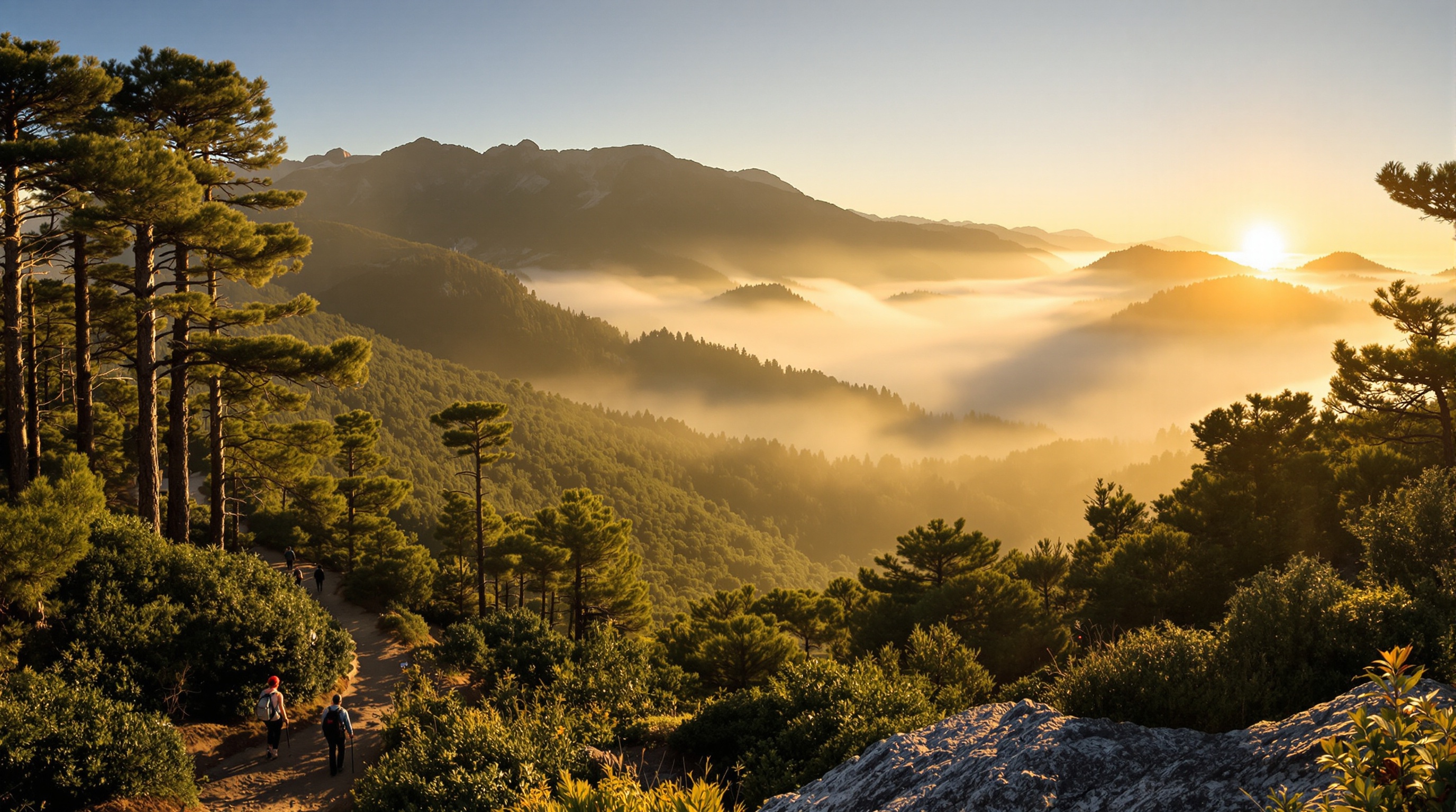 Panorama de montagne au col de Vergio, autre secteur de la chaîne corse
