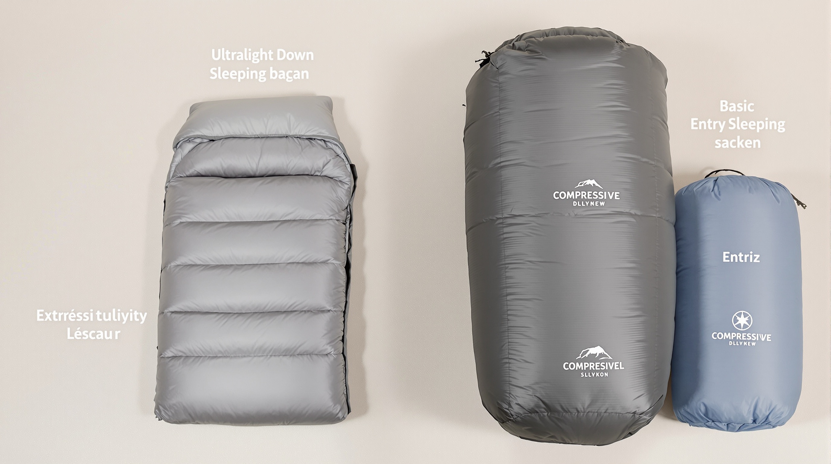 Comparatif compressibilité : sac couchage duvet ultralight vs synthétique entrée de gamme