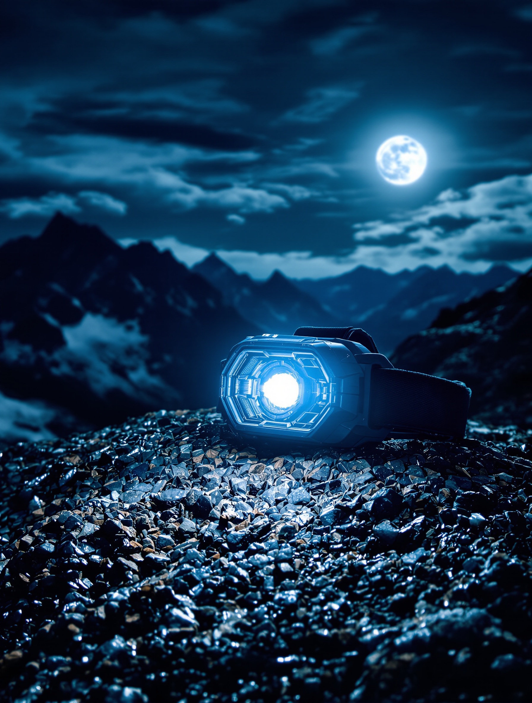 Lampe frontale d'alpinisme, conçue pour résister aux conditions extrêmes et offrir une fiabilité à toute épreuve.