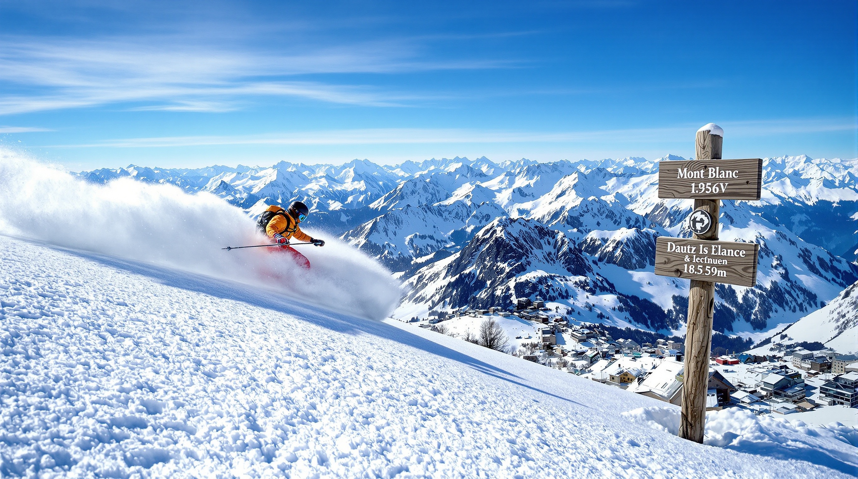 Illustration d’une piste de ski dans les Alpes