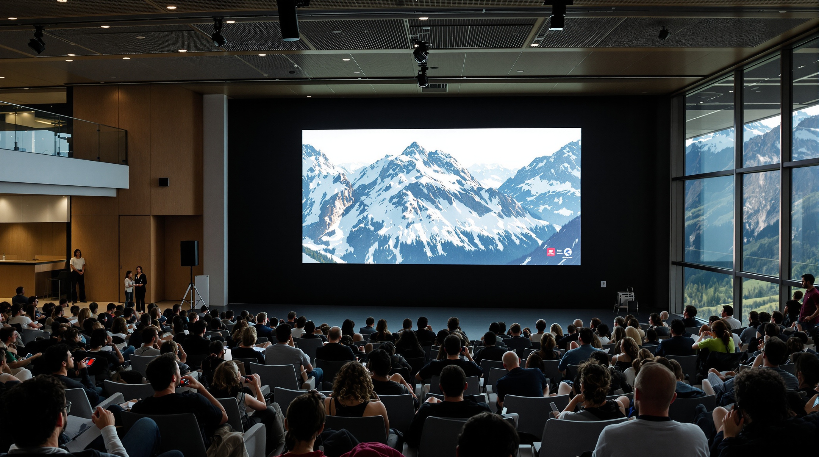 Salle projection Palais des Sports Grenoble documentaire scientifique