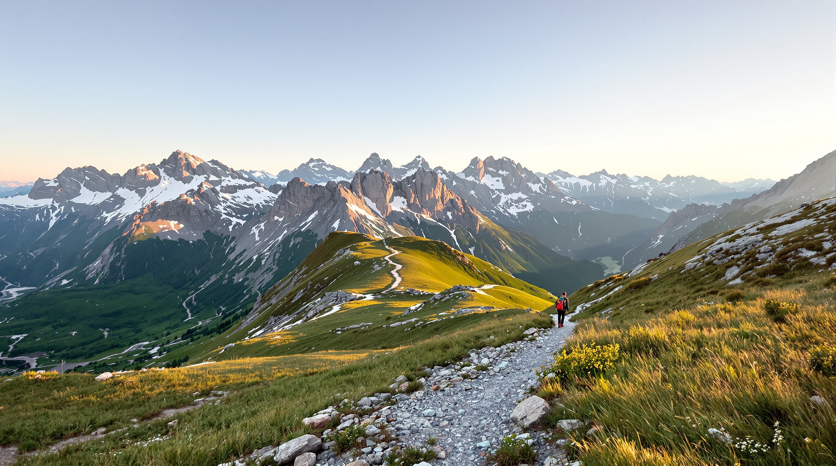 Sentier d'accès au Refuge du Goléon, vallon sauvage et panorama sur les montagnes