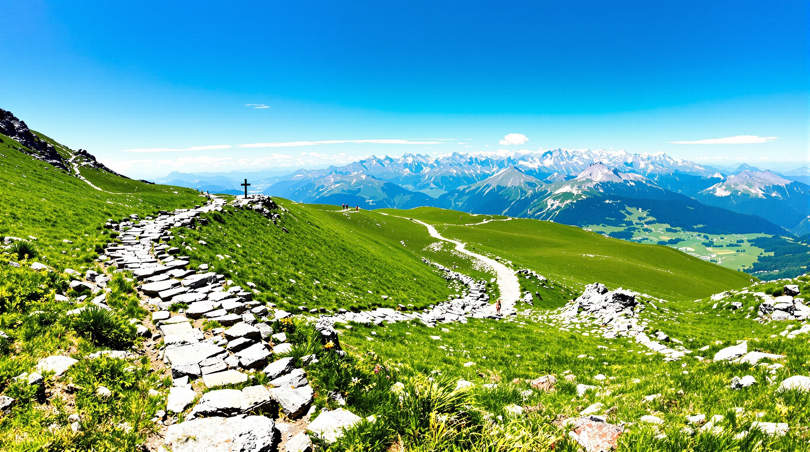 Sentier de randonnée entre la ferme des Frachets et le col de Cenise
