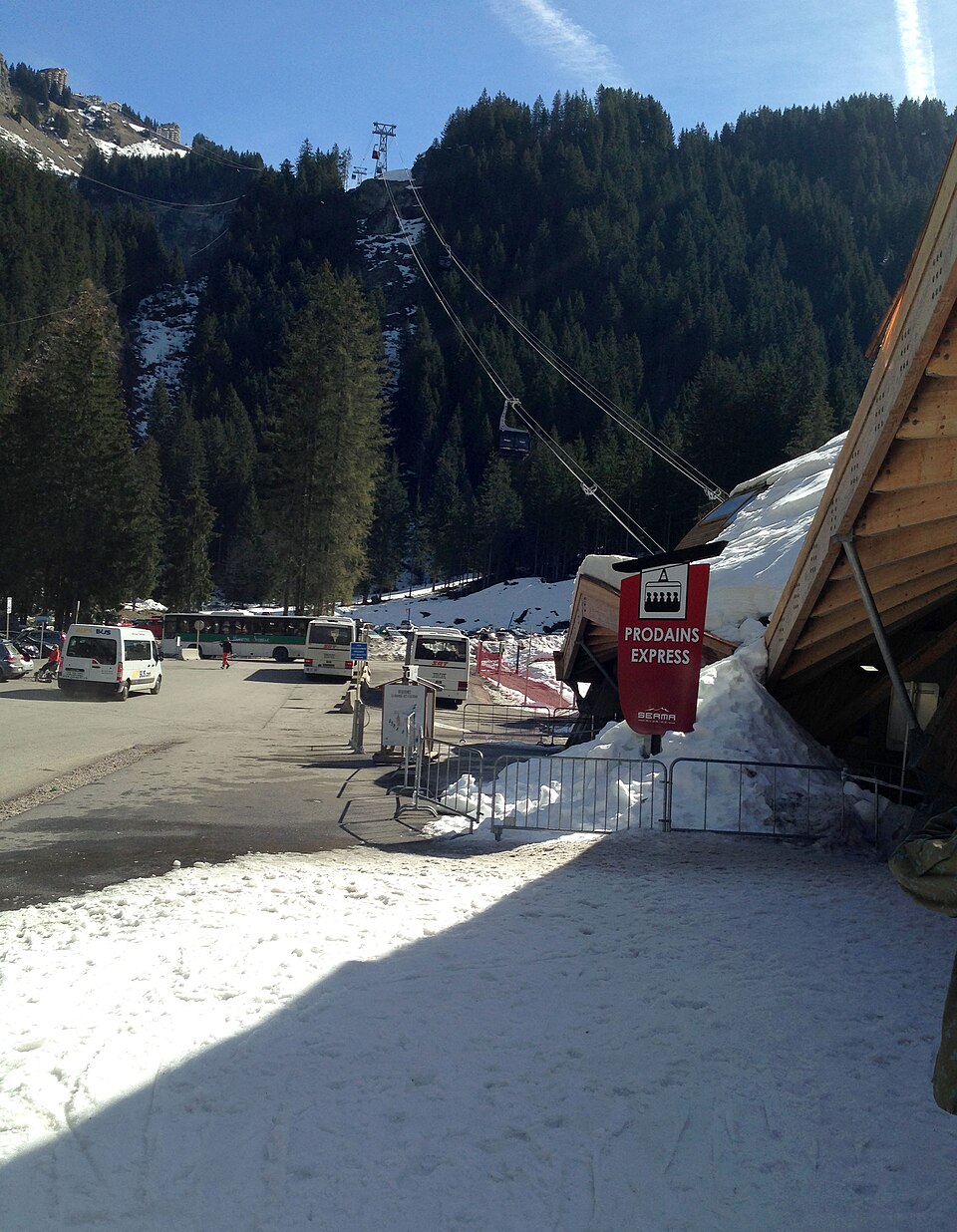Gare du téléphérique Prodains Express sous Avoriaz