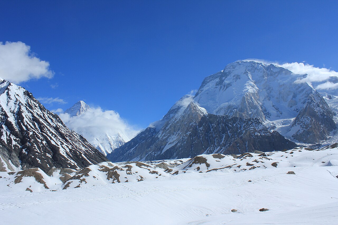 Broad Peak et K2 vus durant un trek au Karakoram