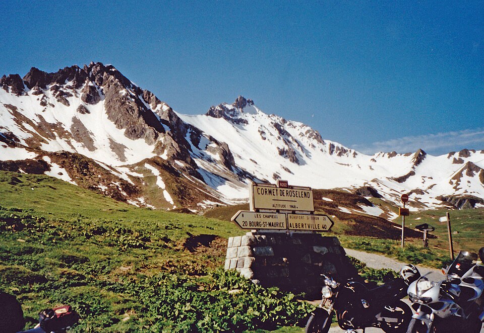 Panorama au Cormet de Roselend, exemple de vue à confronter à un plan et au terrain