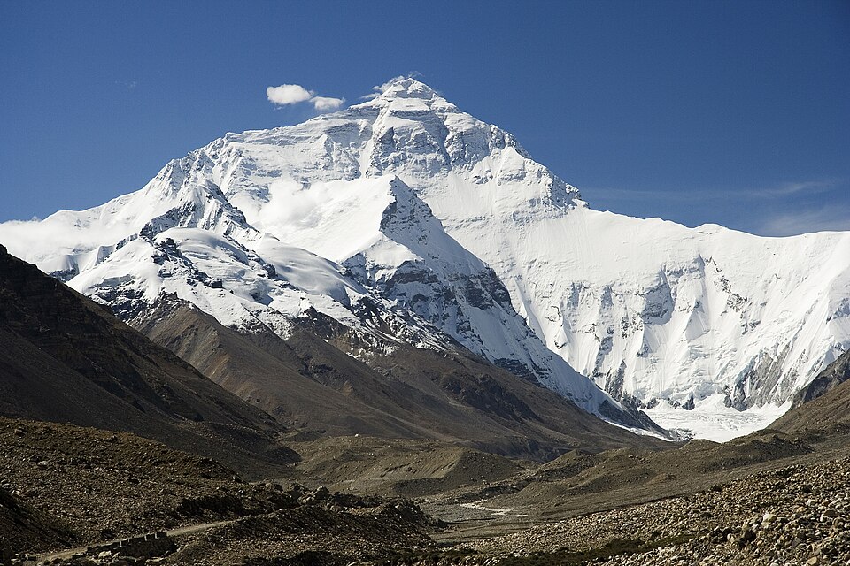 Face nord de l’Everest, exemple de relief lointain répertorié par les applications de sommets