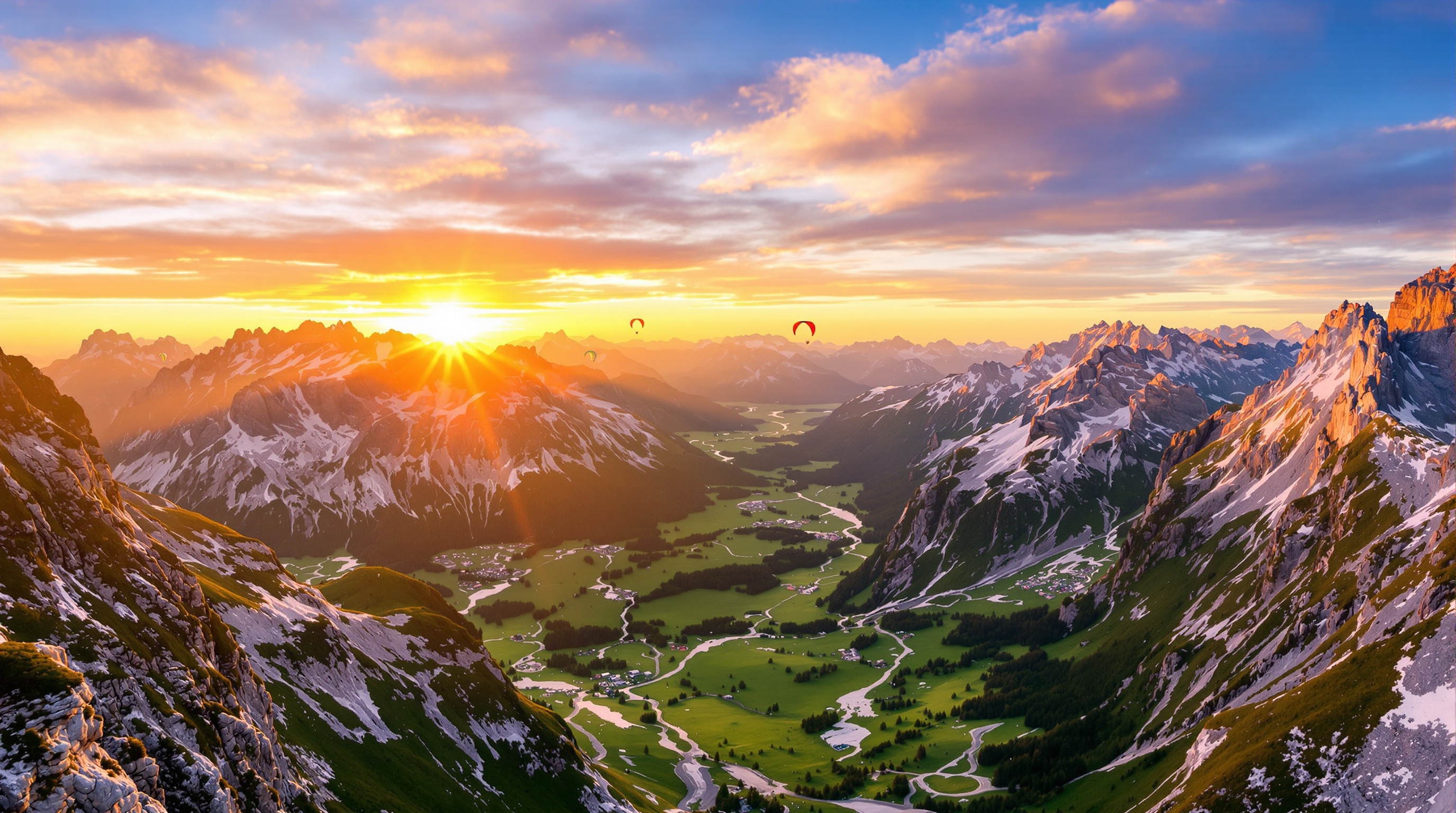 Parapente au-dessus du Grand-Bornand et des Aravis