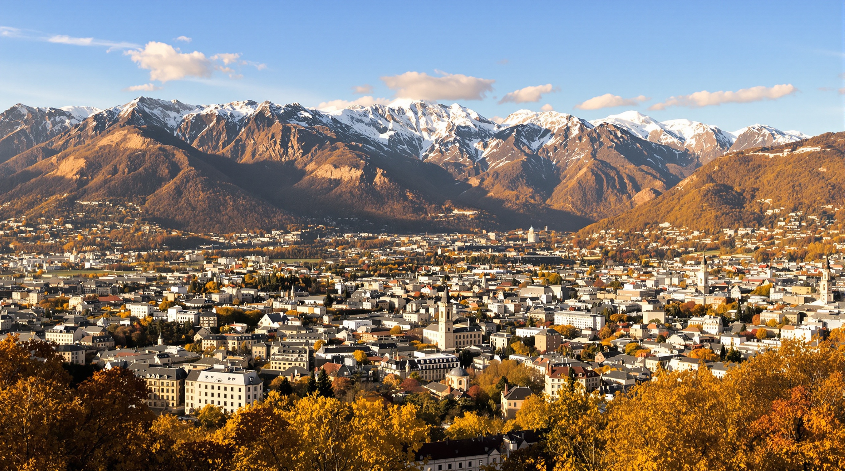 Panoramique Grenoble montagnes Alpes