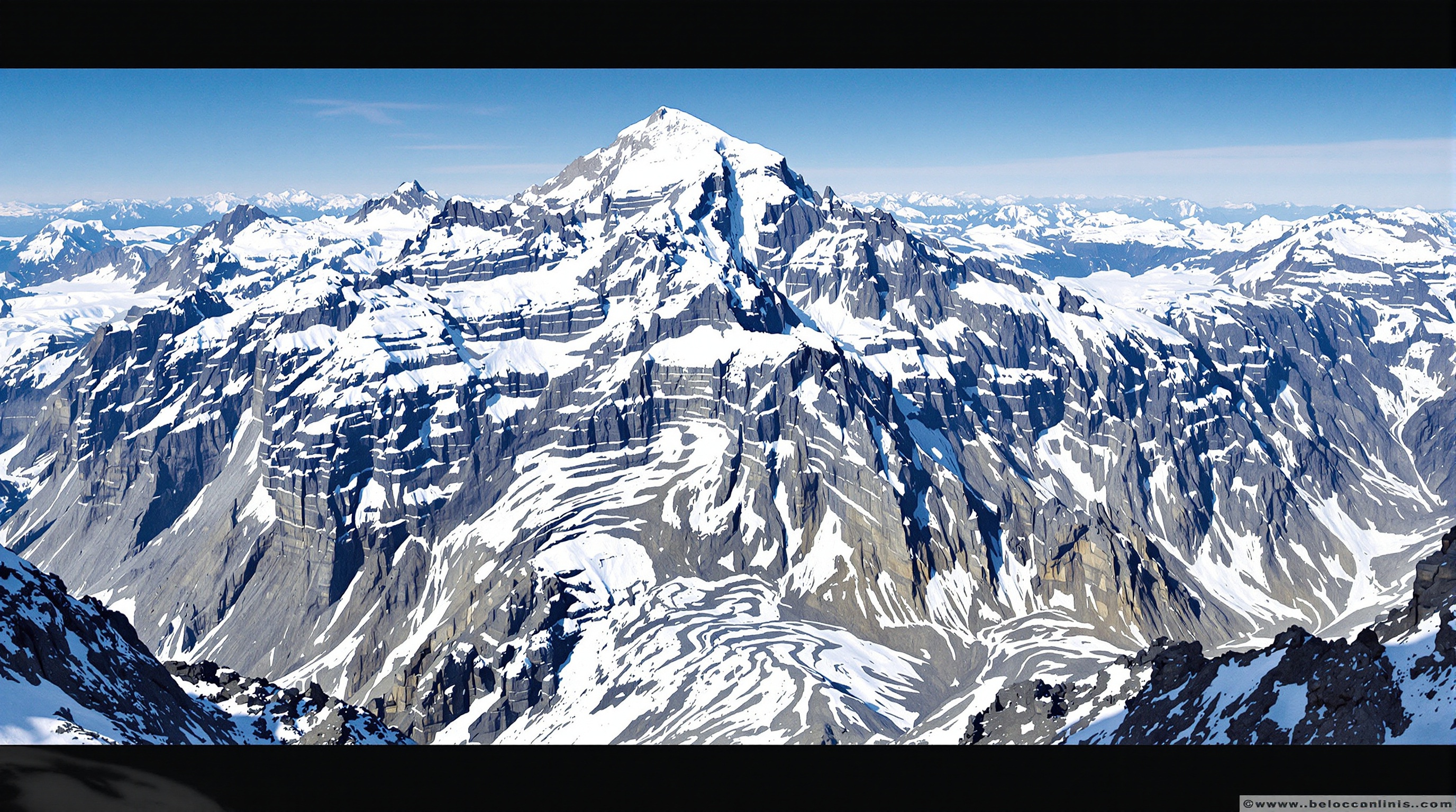 Vue panoramique du massif du Mont-Blanc illustrant sa complexité géologique